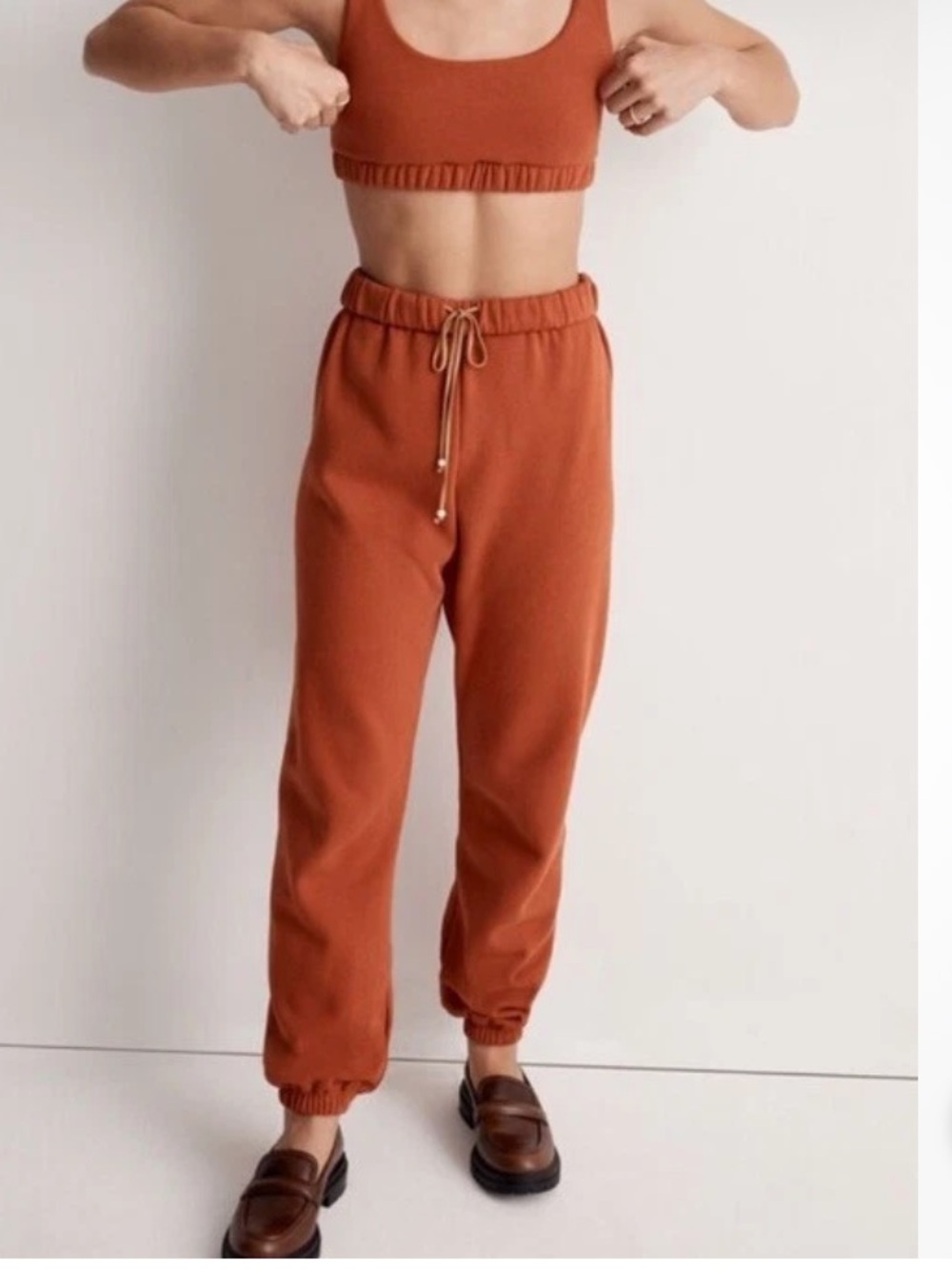 Madewell x DONNI Fleece Roll Sweatpants